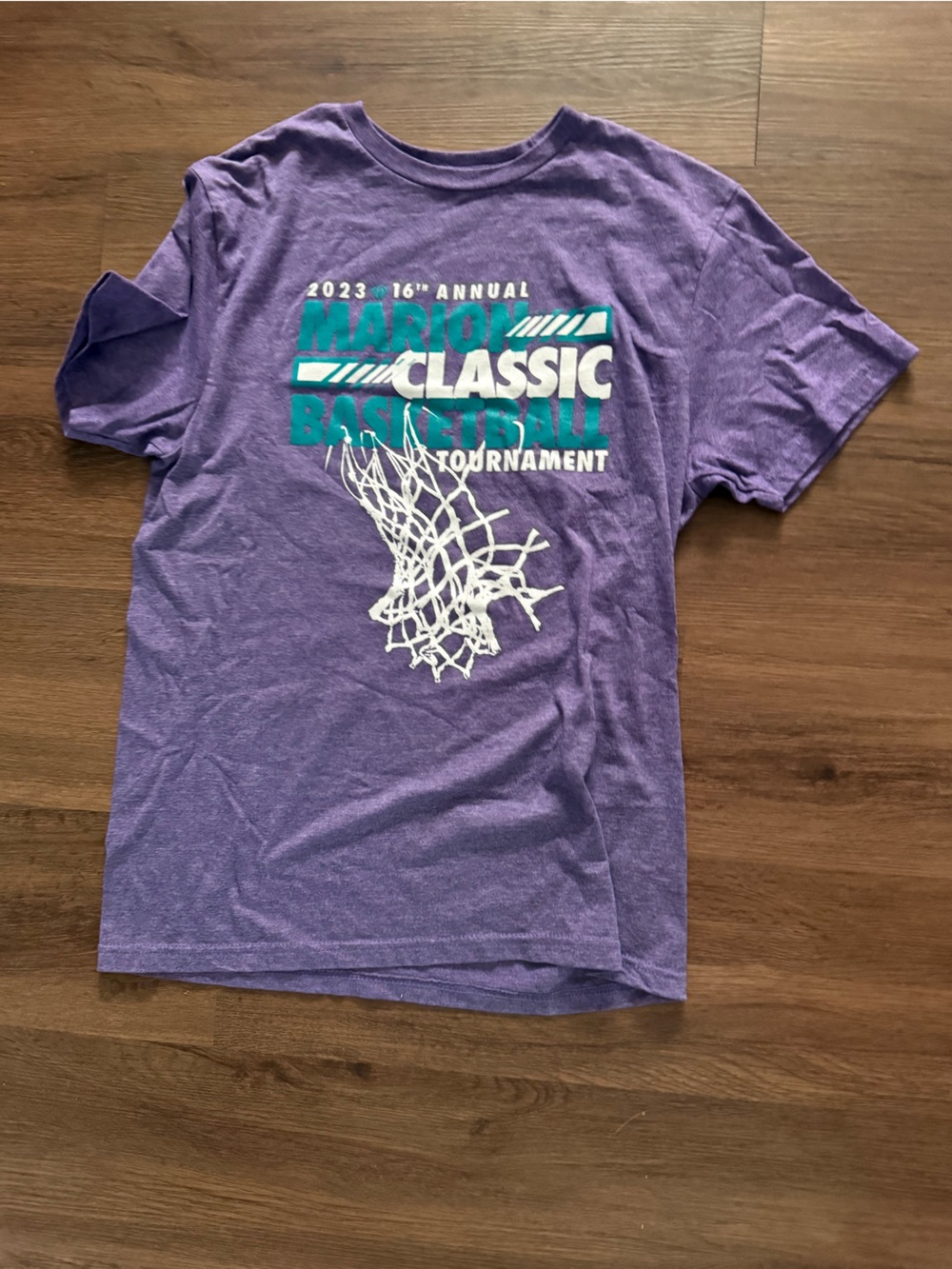 Purple Graphic Basketball Tournament Tee